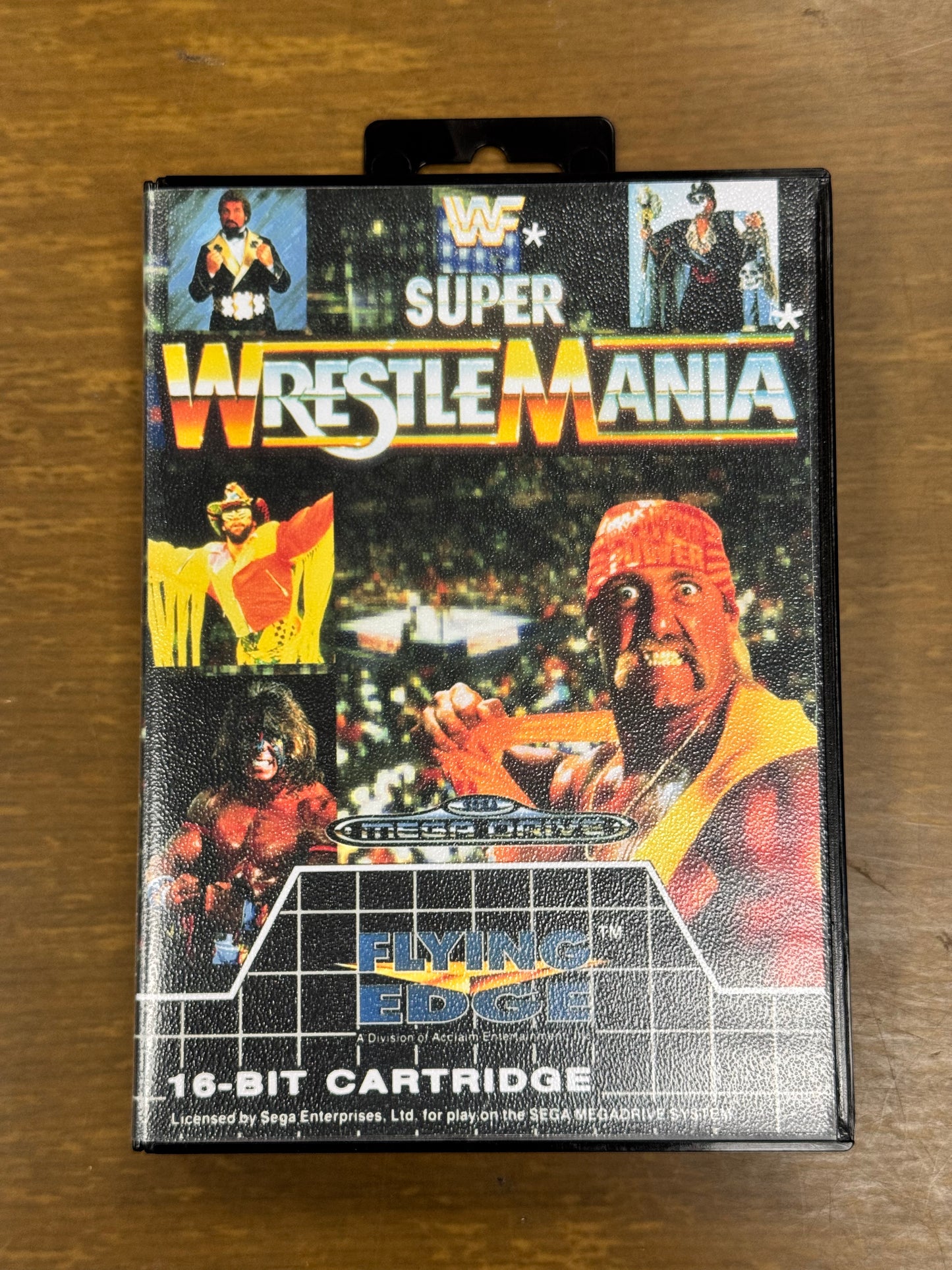 WWF WrestleMania SEGA Mega Drive 16-Bit Video Game Card with Box