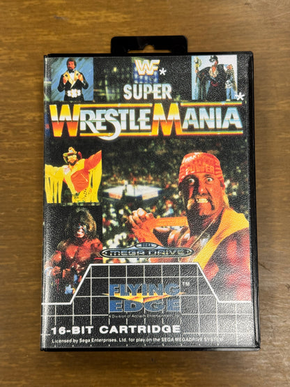 WWF WrestleMania SEGA Mega Drive 16-Bit Video Game Card with Box