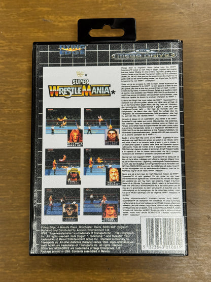 WWF WrestleMania SEGA Mega Drive 16-Bit Video Game Card with Box