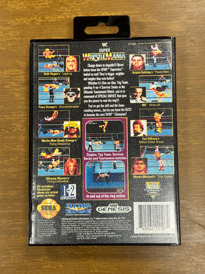 WWF WrestleMania SEGA Genesis 16-Bit Video Game Card with Box