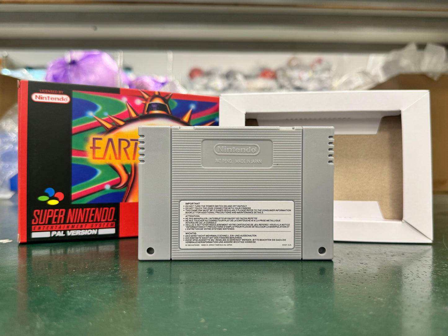 EarthBound SNES Super Nintendo PAL EUR Video Game Cartridge with Box
