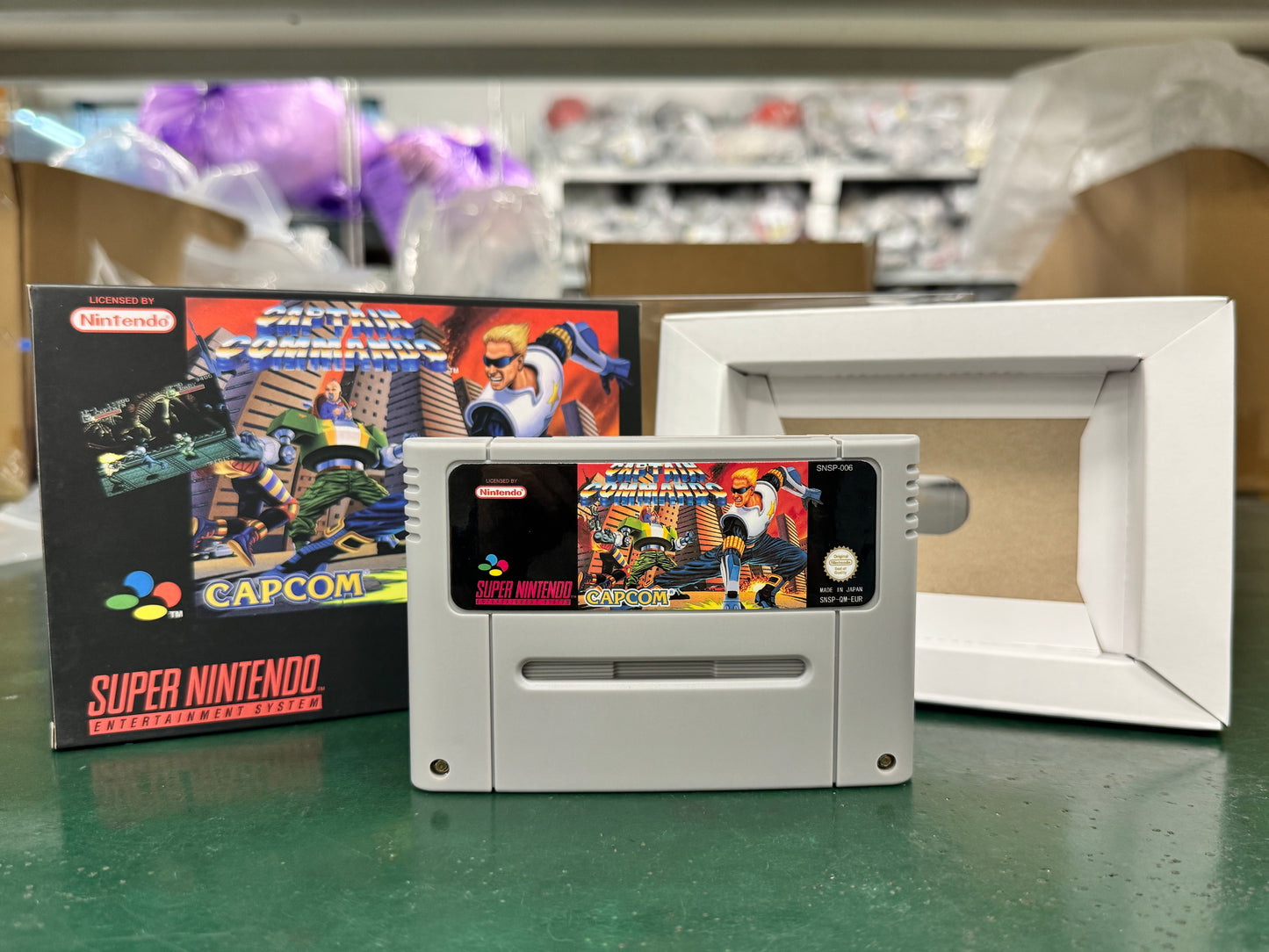 Captain Commando SNES Super Nintendo PAL EUR Video Game Cartridge with Box
