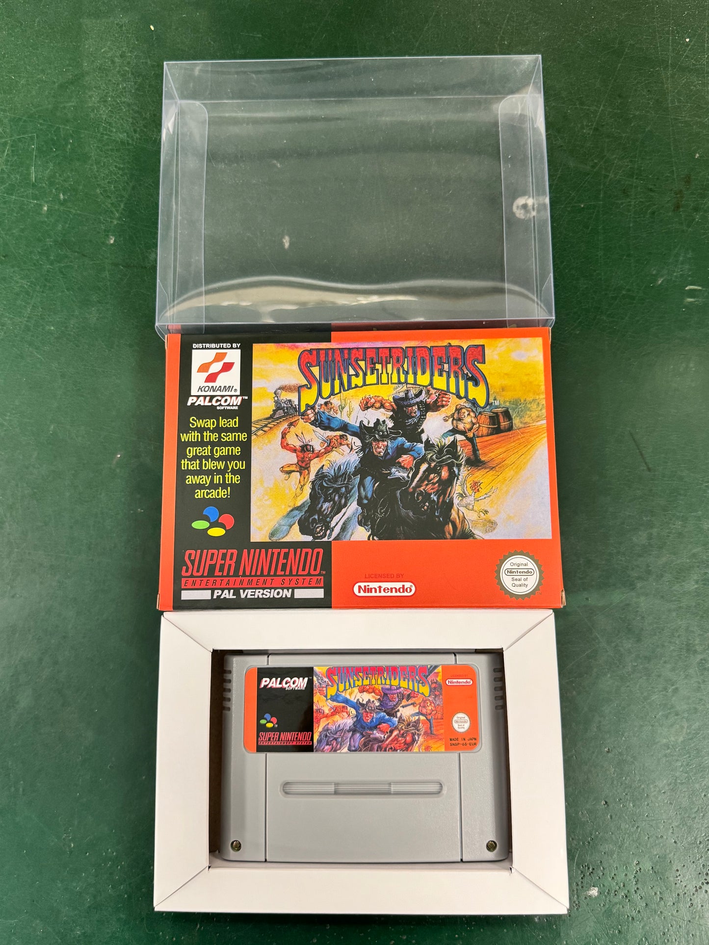Sunset Riders SNES Super Nintendo PAL EUR Video Game Cartridge with Box