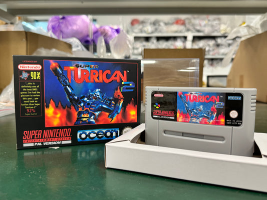 Super Turrican 2 SNES Super Nintendo PAL EUR Video Game Cartridge with Box