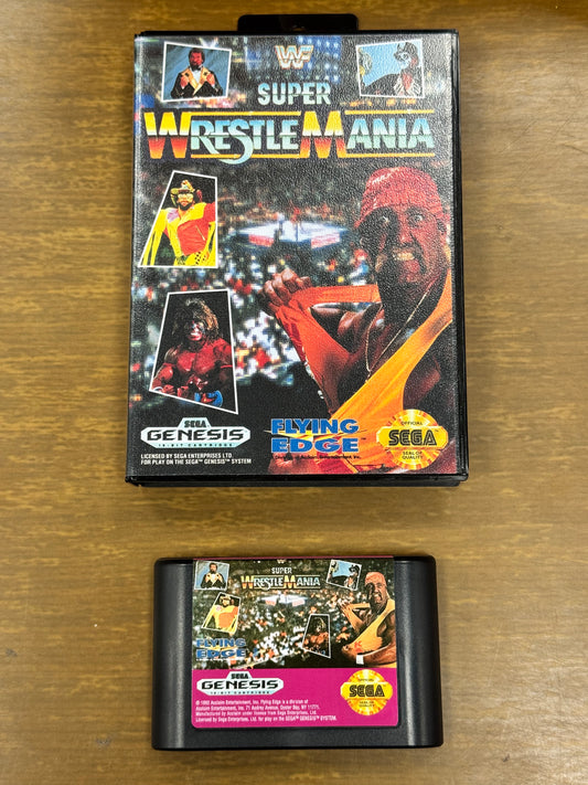 WWF WrestleMania SEGA Genesis 16-Bit Video Game Card with Box