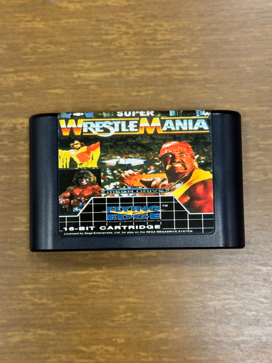 WWF WrestleMania SEGA Mega Drive 16-Bit Video Game Card with Box