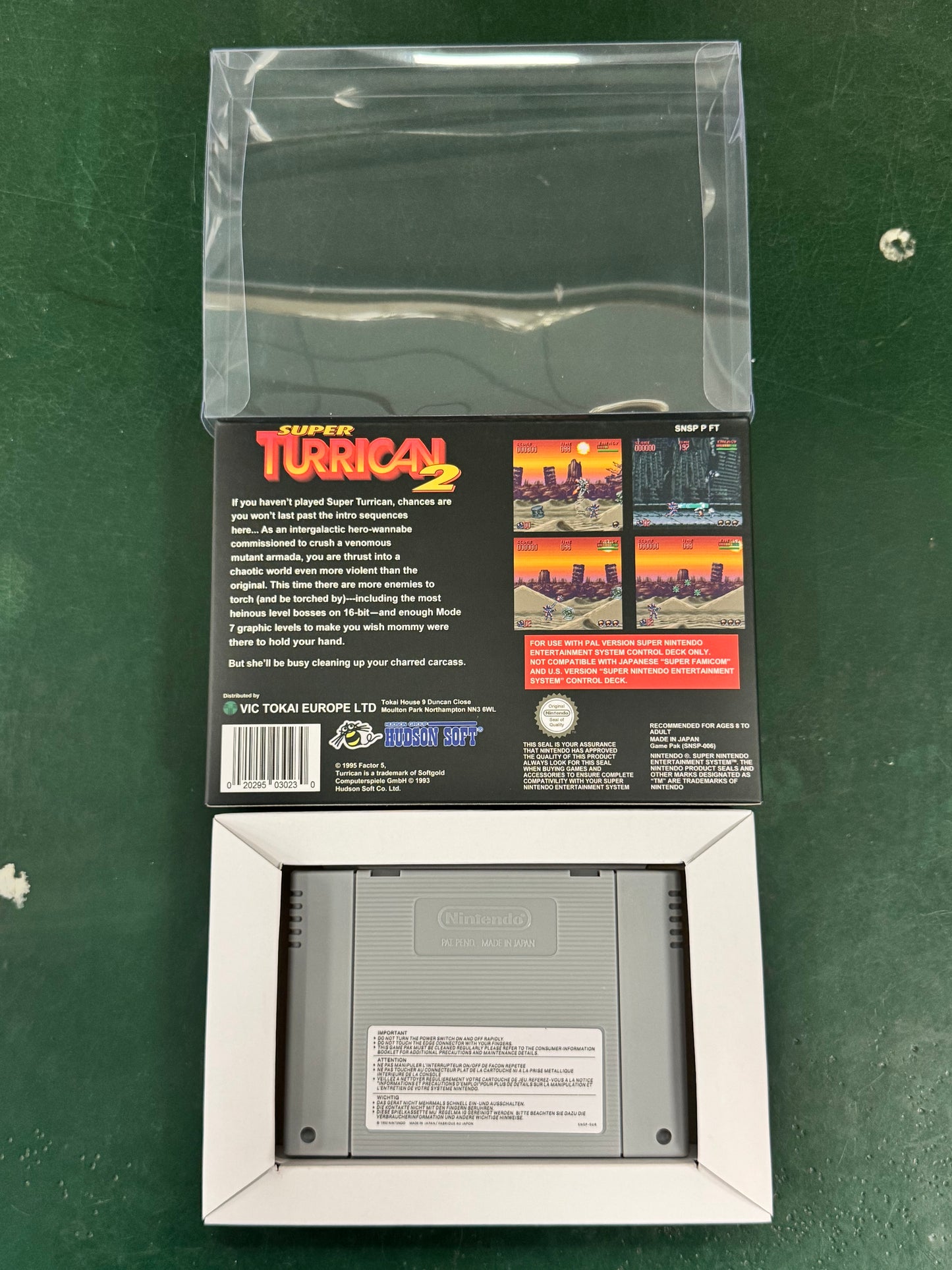 Super Turrican 2 SNES Super Nintendo PAL EUR Video Game Cartridge with Box
