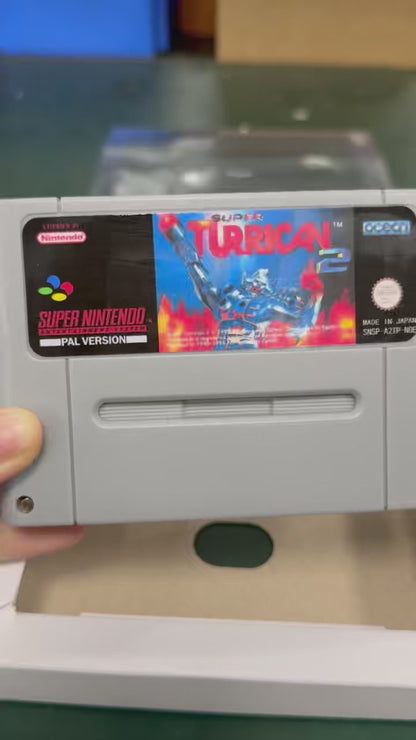 Super Turrican 2 SNES Super Nintendo PAL EUR Video Game Cartridge with Box